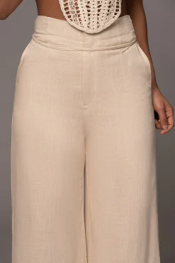 Beige Waverly Linen Trousers*JLUXLABEL Sale
