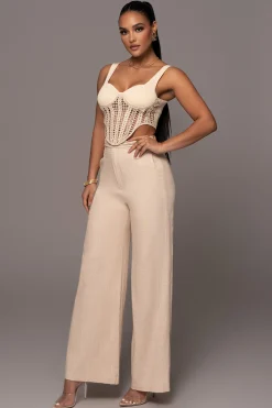 Beige Waverly Linen Trousers*JLUXLABEL Sale