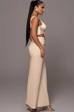 Beige Waverly Linen Trousers*JLUXLABEL Sale