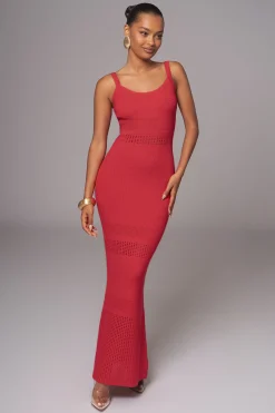 Berry Palm Springs Knit Maxi Dress*JLUXLABEL Fashion