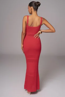 Berry Palm Springs Knit Maxi Dress*JLUXLABEL Fashion