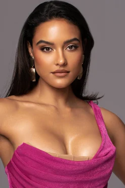 Berry Slinky Krishna One Shoulder Maxi Dress*JLUXLABEL Sale