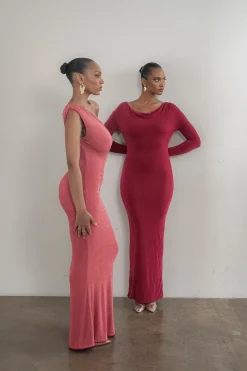 Berry/Mauve Ashton Reversible Maxi Dress*JLUXLABEL Sale