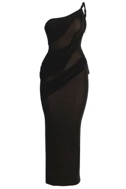 Black Alari One Shoulder Maxi Dress*JLUXLABEL New