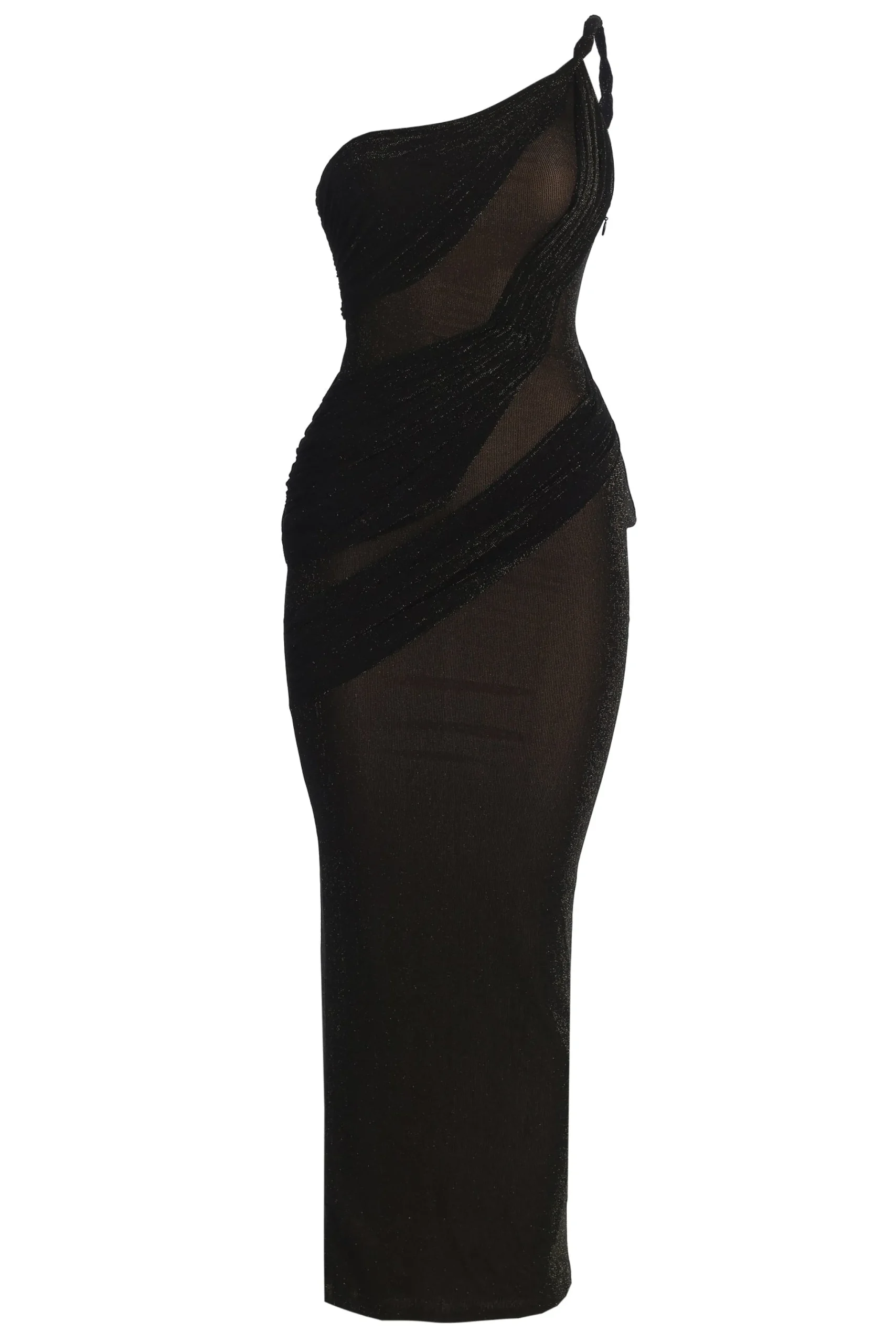 Black Alari One Shoulder Maxi Dress*JLUXLABEL New