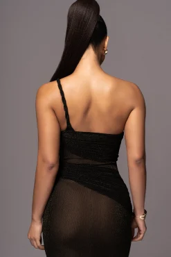 Black Alari One Shoulder Maxi Dress*JLUXLABEL New