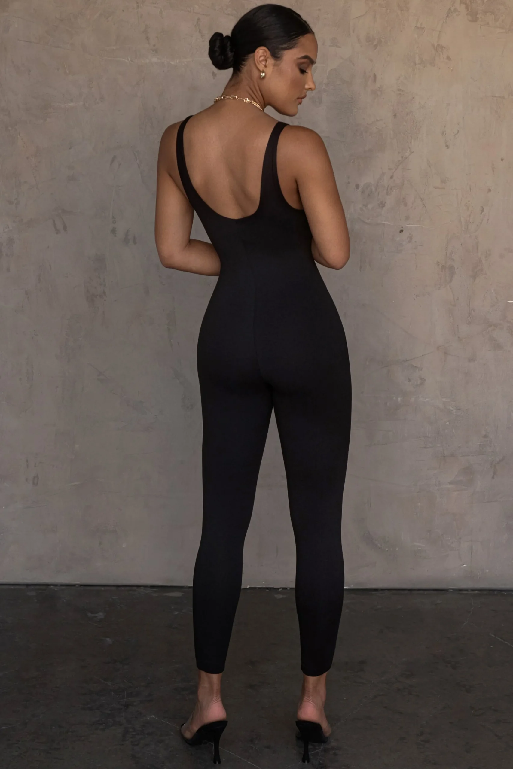 Black Alo Double Layer Jumpsuit*JLUXLABEL Outlet