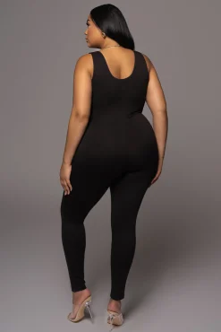 Black Alo Double Layer Jumpsuit*JLUXLABEL Outlet