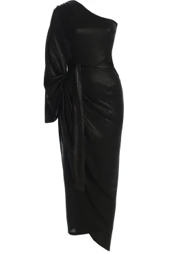 Black Amina Metallic Maxi Dress*JLUXLABEL Clearance