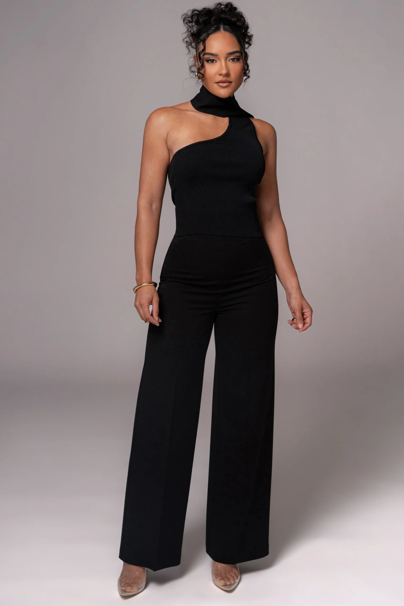 Black Anderson Ribbed Top*JLUXLABEL Sale