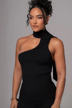 Black Anderson Ribbed Top*JLUXLABEL Sale