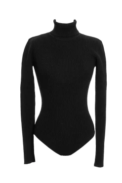 Black Arlett Turtleneck Bodysuit*JLUXLABEL Online
