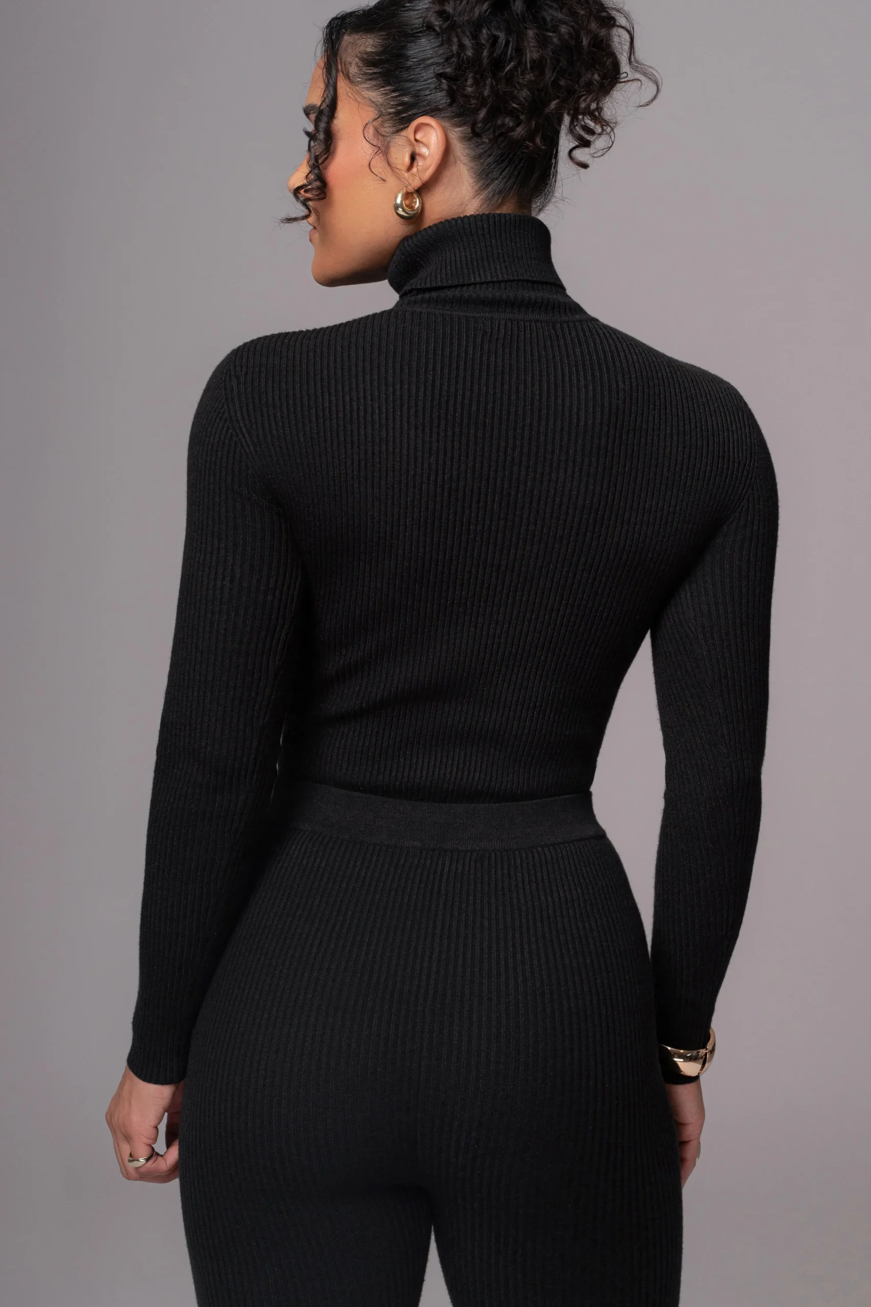 Black Arlett Turtleneck Bodysuit*JLUXLABEL Online