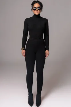 Black Arlett Turtleneck Bodysuit*JLUXLABEL Online