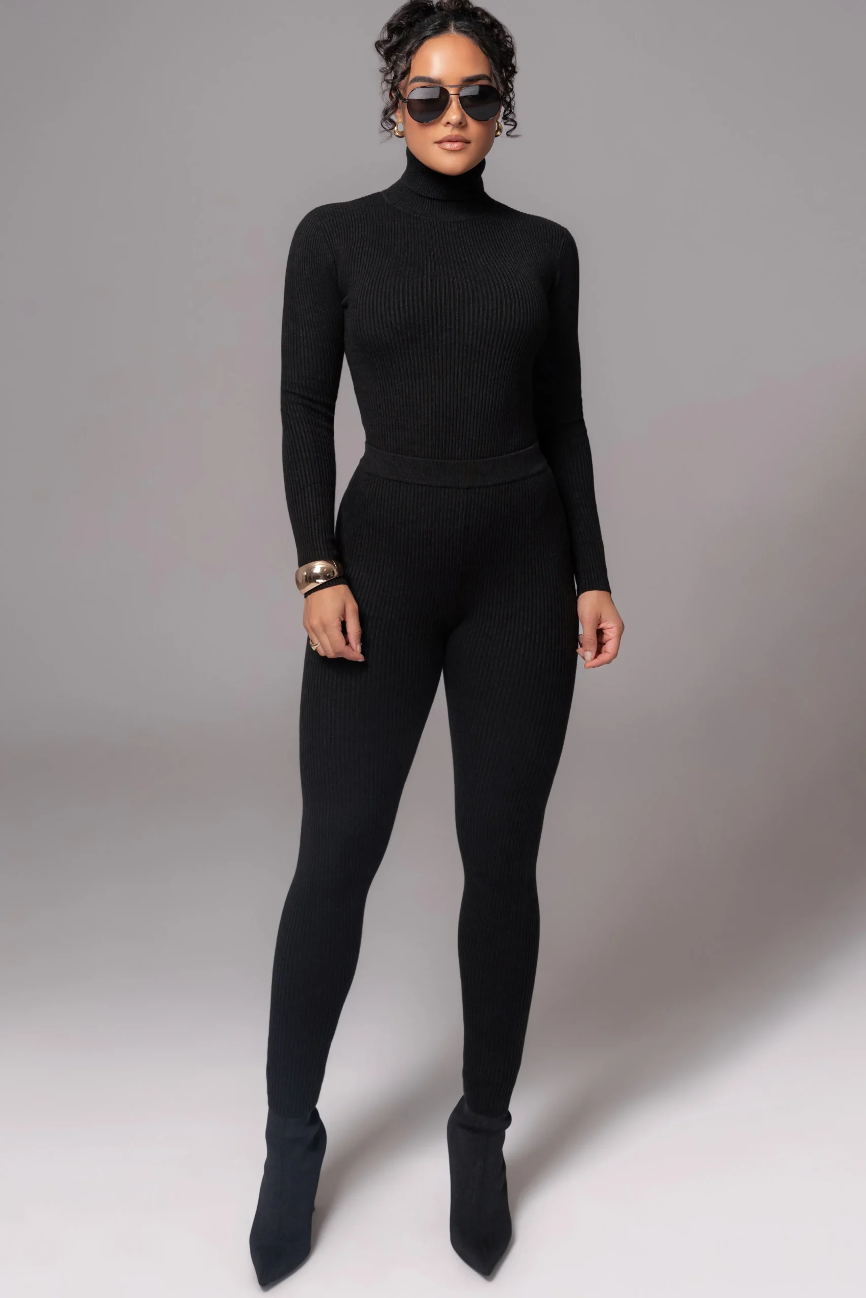 Black Arlett Turtleneck Bodysuit*JLUXLABEL Online