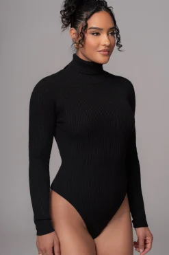 Black Arlett Turtleneck Bodysuit*JLUXLABEL Online