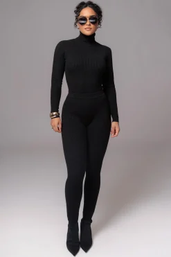 Black Arlett Turtleneck Bodysuit*JLUXLABEL Online