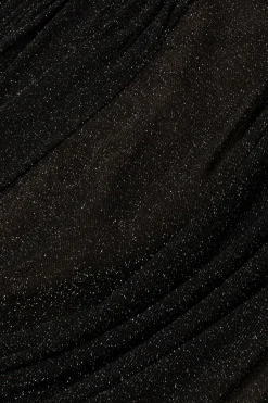 Black Aura Shimmer Midi Dress*JLUXLABEL Best