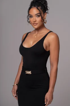 Black Belted Envy Midi Dress*JLUXLABEL Sale