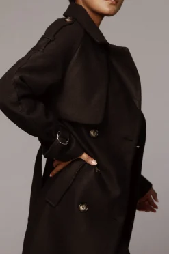 Black Beverly Trench Coat*JLUXLABEL Best