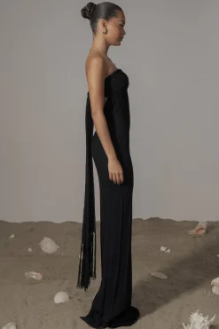 Black Blanca Strapless Maxi Dress*JLUXLABEL New