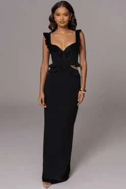 Black Brighter Days Linen Maxi Dress*JLUXLABEL Online