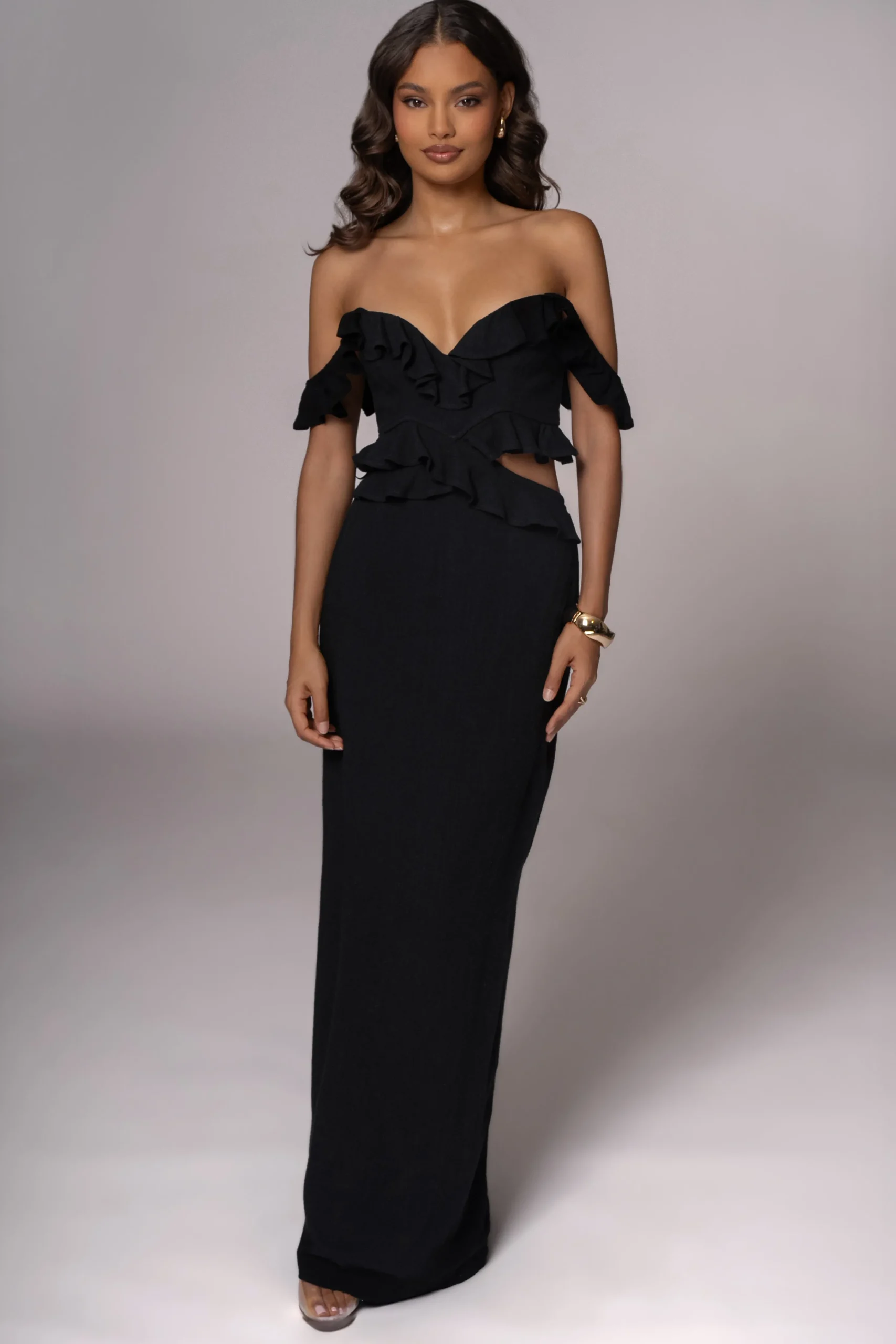 Black Brighter Days Linen Maxi Dress*JLUXLABEL Online