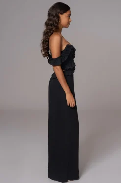 Black Brighter Days Linen Maxi Dress*JLUXLABEL Online