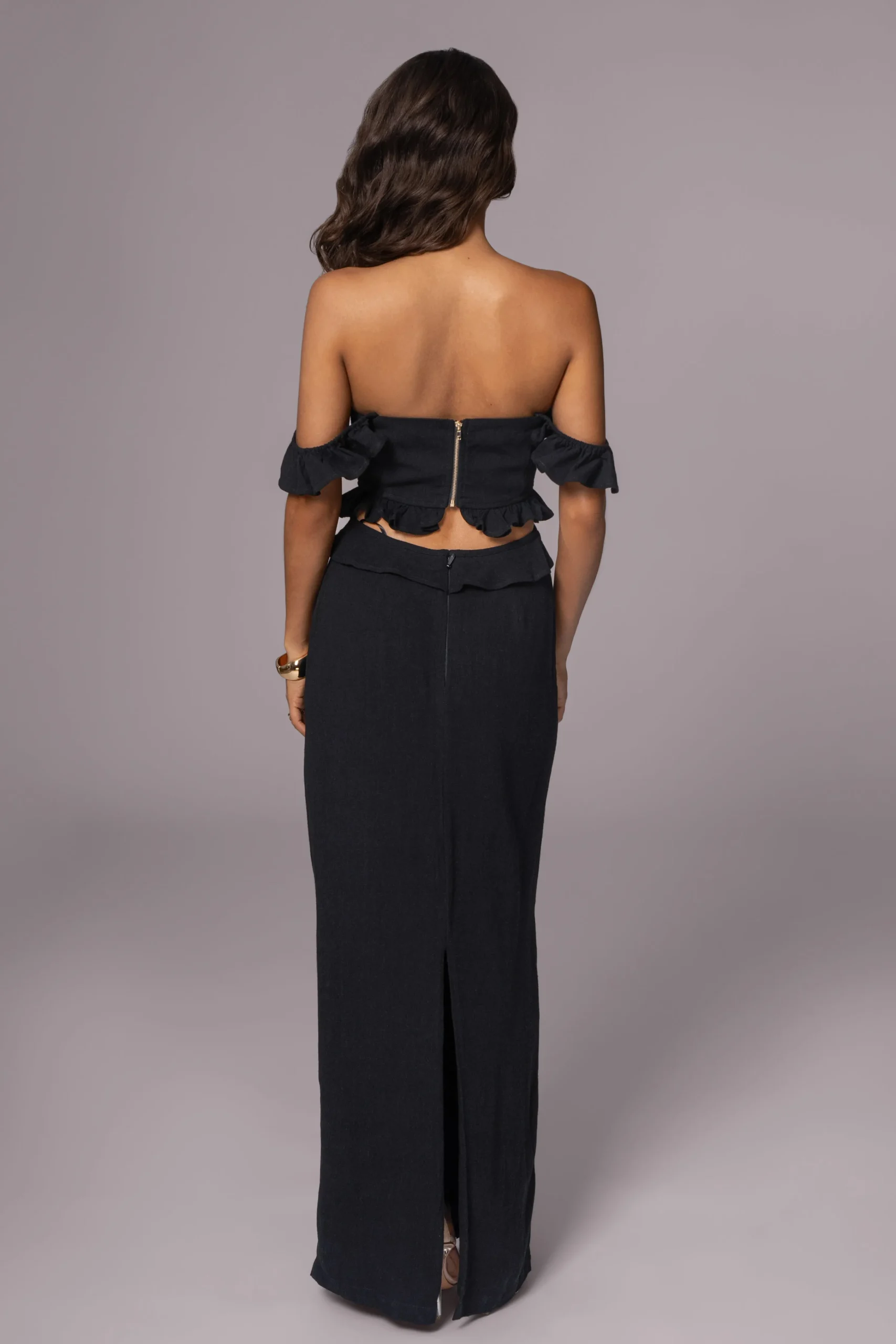 Black Brighter Days Linen Maxi Dress*JLUXLABEL Online