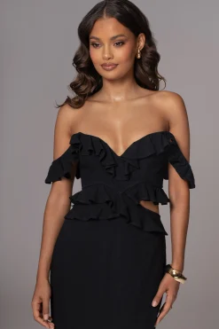 Black Brighter Days Linen Maxi Dress*JLUXLABEL Online