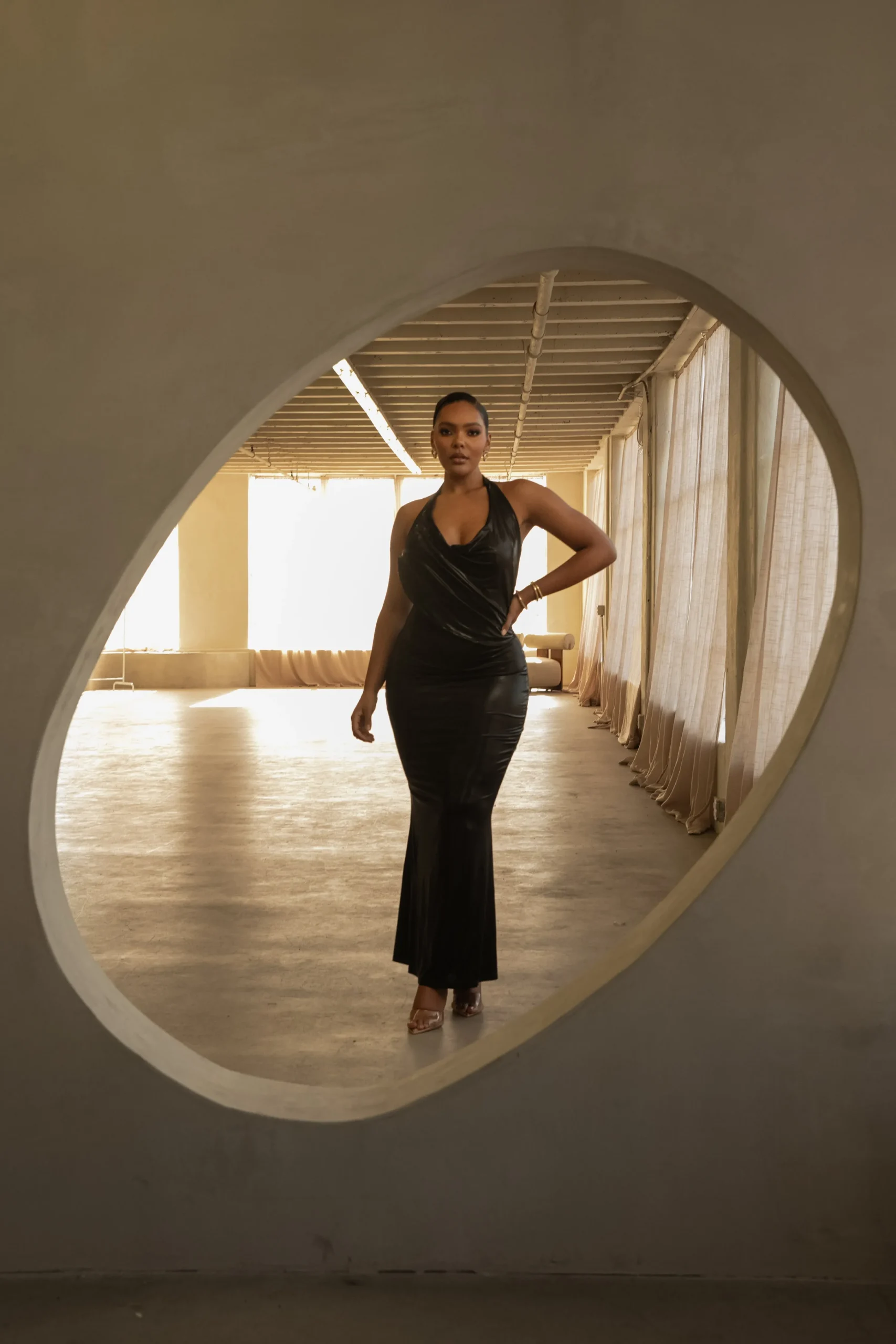 Black Bryanna Metallic Maxi Dress*JLUXLABEL Discount