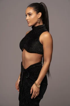 Black Chosen One Velvet Skirt Set*JLUXLABEL Sale