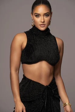 Black Chosen One Velvet Skirt Set*JLUXLABEL Sale