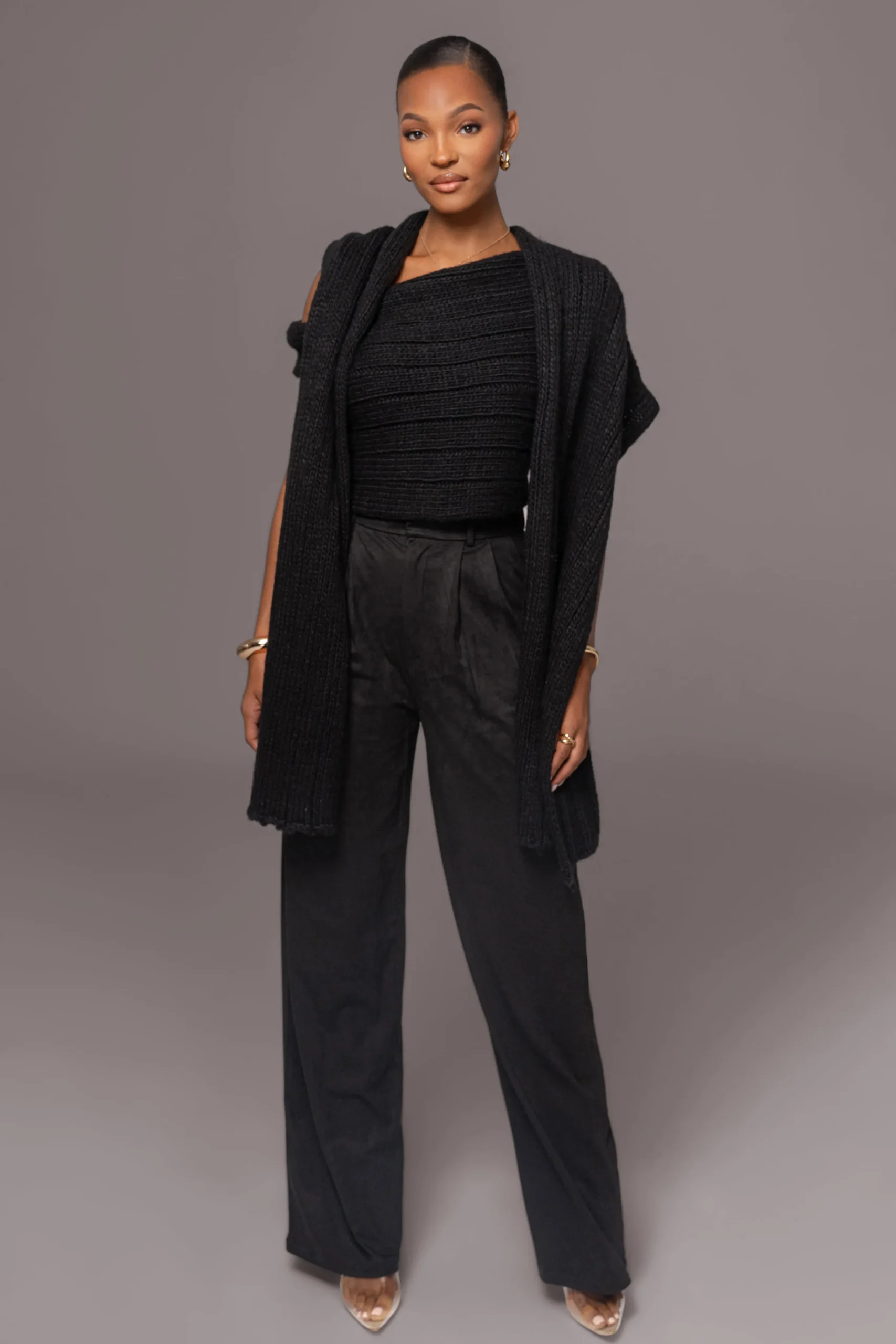 Black Classic High Rise Trousers*JLUXLABEL Hot