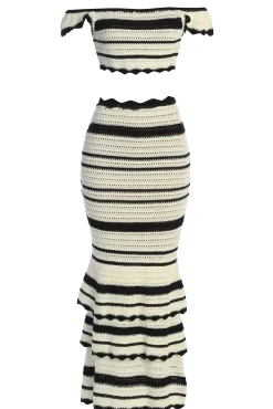 Black Corazon Ruffle Skirt Set*JLUXLABEL New