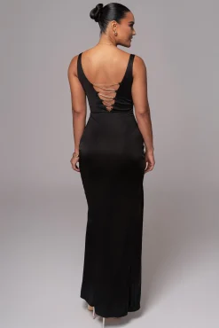 Black Cowl Neck Chain Dress*JLUXLABEL Outlet