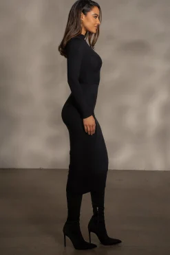 Black Dakotah Midi Dress*JLUXLABEL Fashion