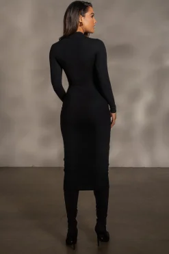 Black Dakotah Midi Dress*JLUXLABEL Fashion