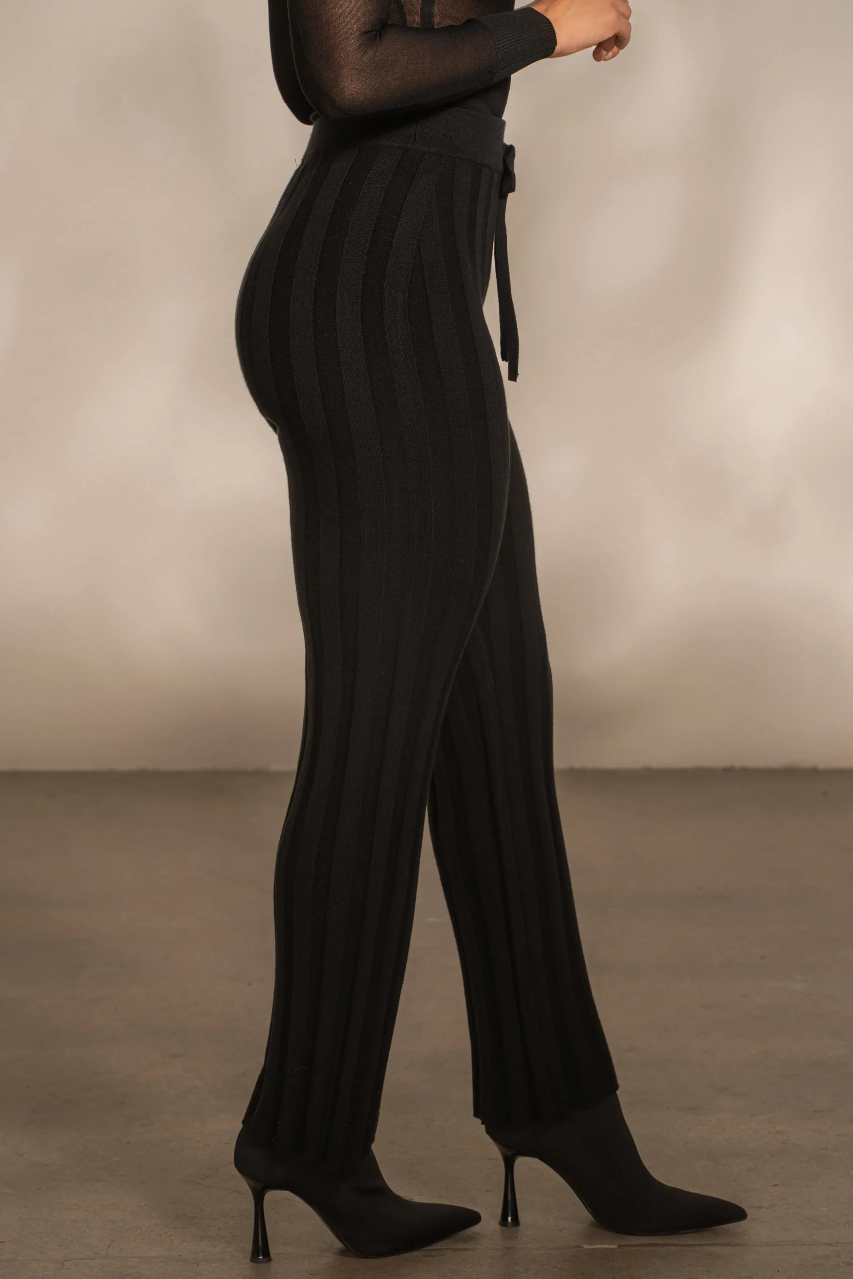 Black Darcey Ribbed Pants*JLUXLABEL Hot