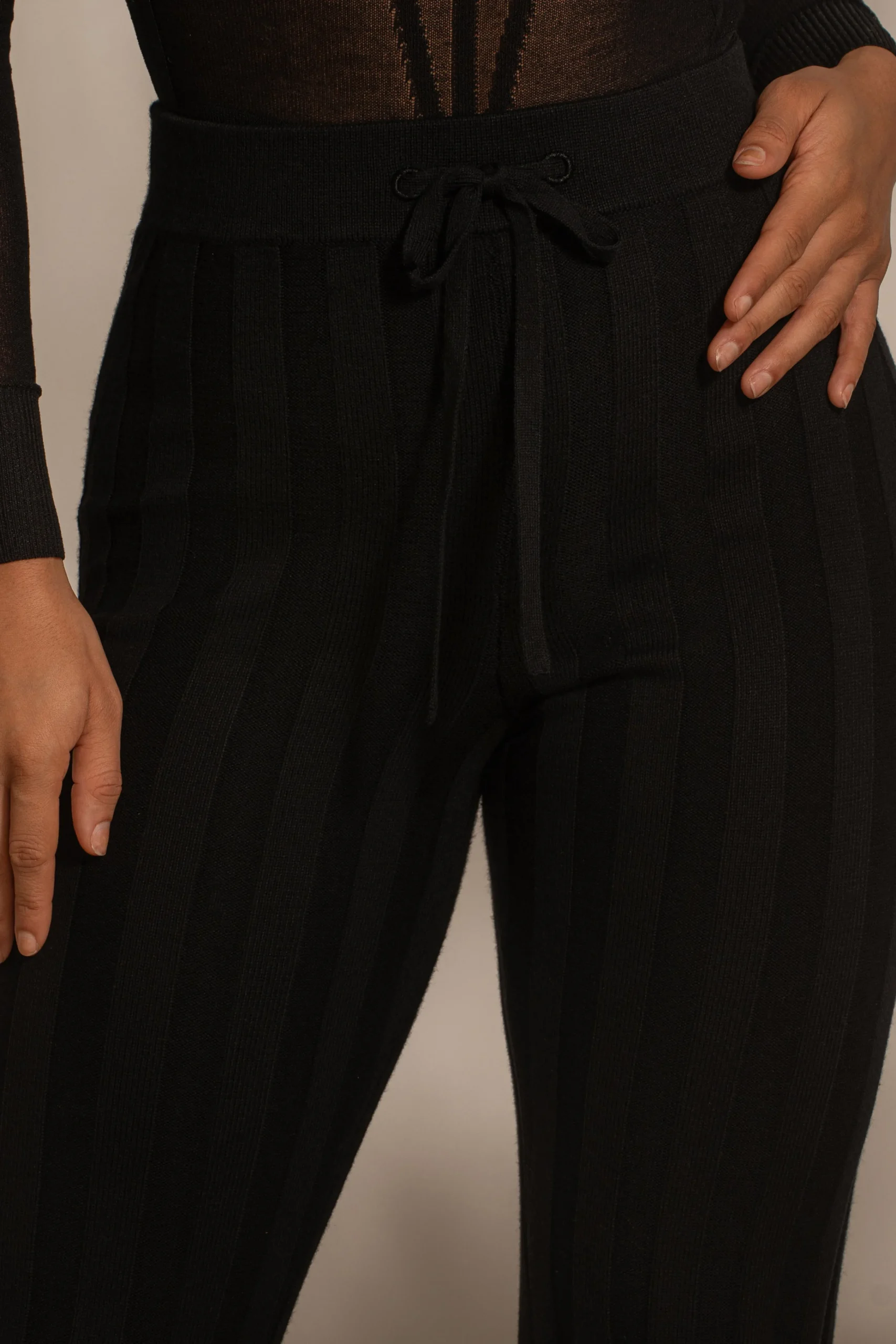 Black Darcey Ribbed Pants*JLUXLABEL Hot