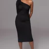 Black Dayanna Suede Midi Dress*JLUXLABEL Discount