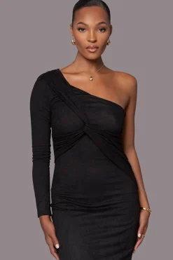 Black Dayanna Suede Midi Dress*JLUXLABEL Discount