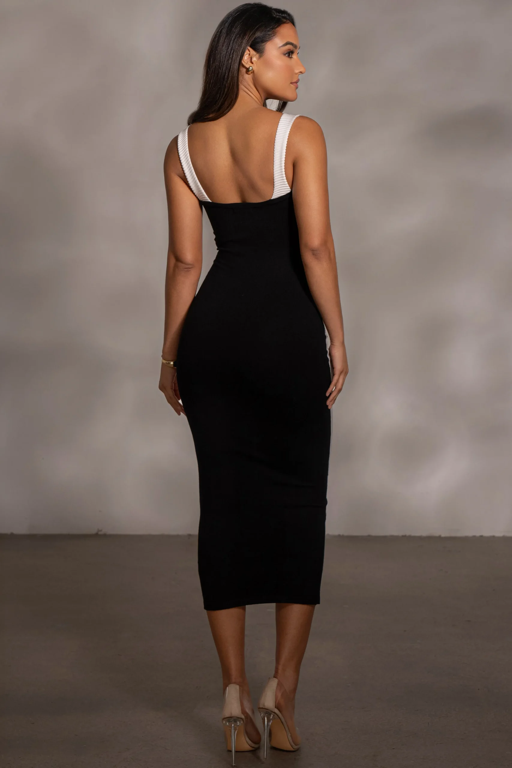 Black Donna Knit Midi Dress*JLUXLABEL Hot