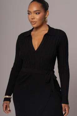 Black Emma Knit Maxi Dress*JLUXLABEL Discount