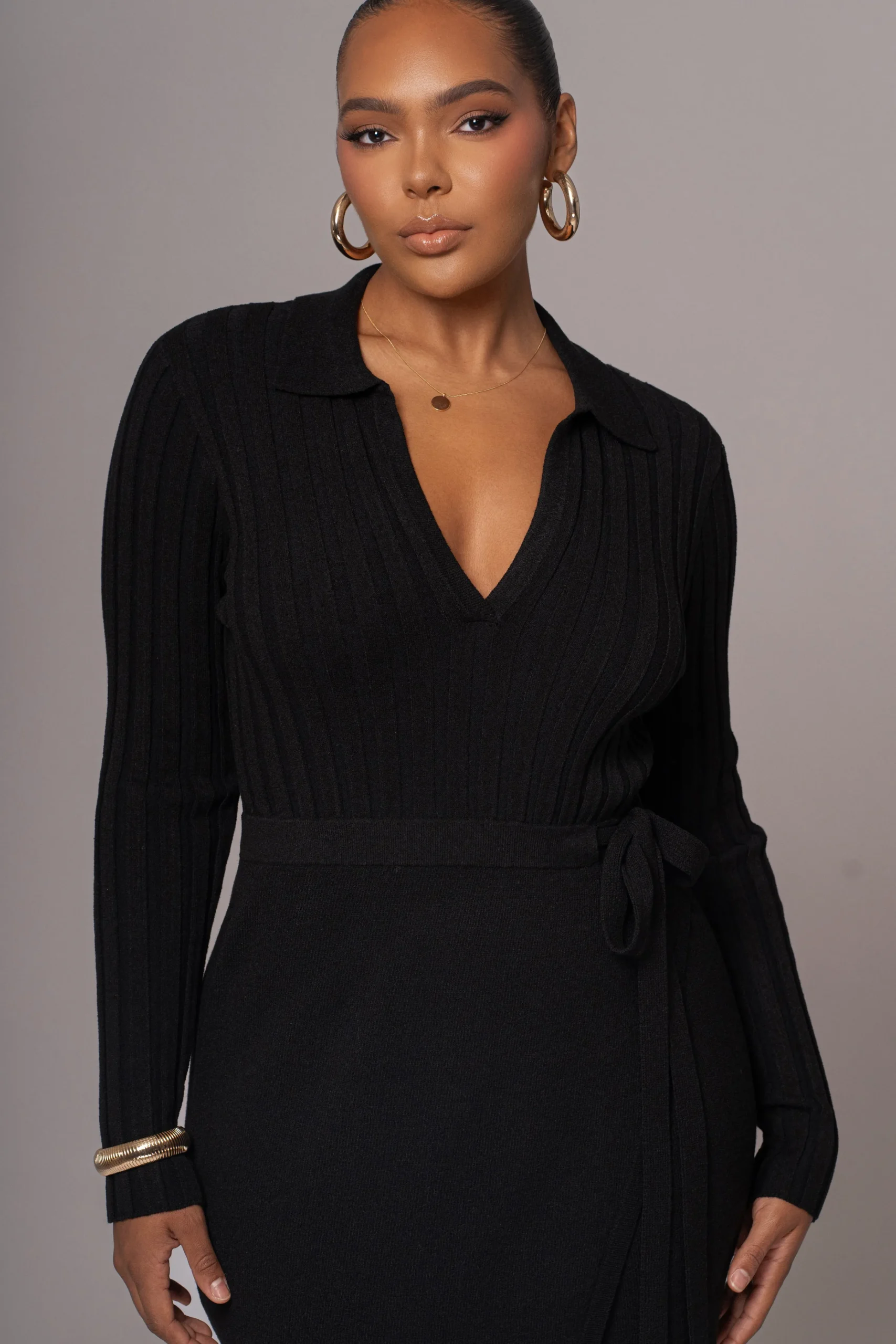 Black Emma Knit Maxi Dress*JLUXLABEL Discount