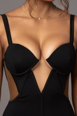 Black Enchantment Bustier Maxi Dress*JLUXLABEL New