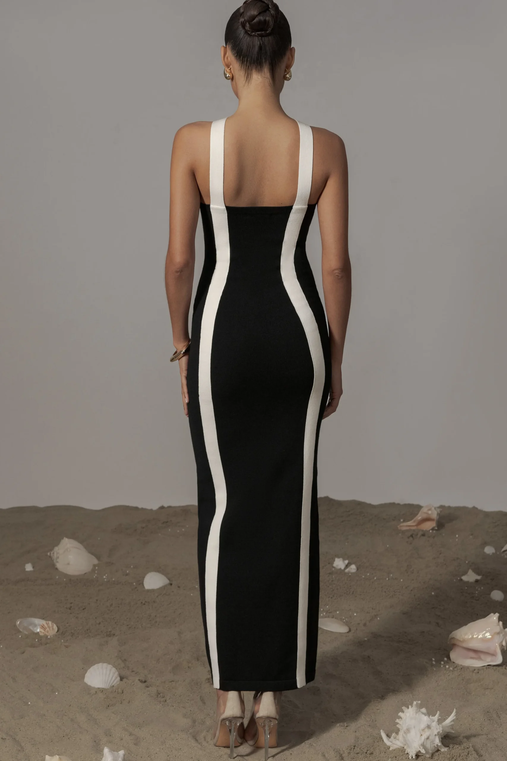 Black Fabiola Contrast Maxi Dress*JLUXLABEL Outlet