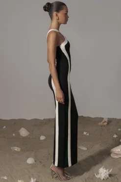 Black Fabiola Contrast Maxi Dress*JLUXLABEL Outlet