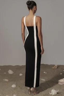 Black Fabiola Contrast Maxi Dress*JLUXLABEL Outlet