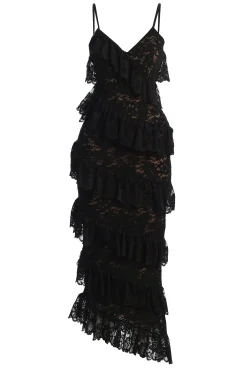 Black Feeling Of Forever Ruffle Dress*JLUXLABEL Hot